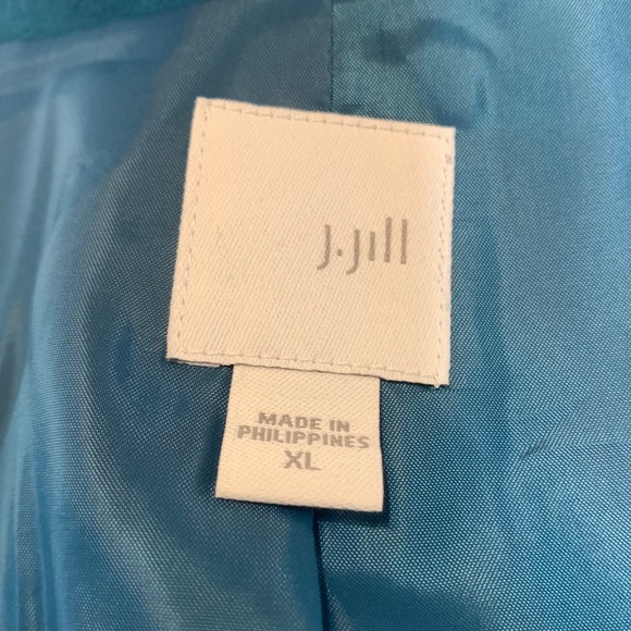 J. JILL Berkshires Coat Peacock Blue Peacoat XL - Picture 6 of 9